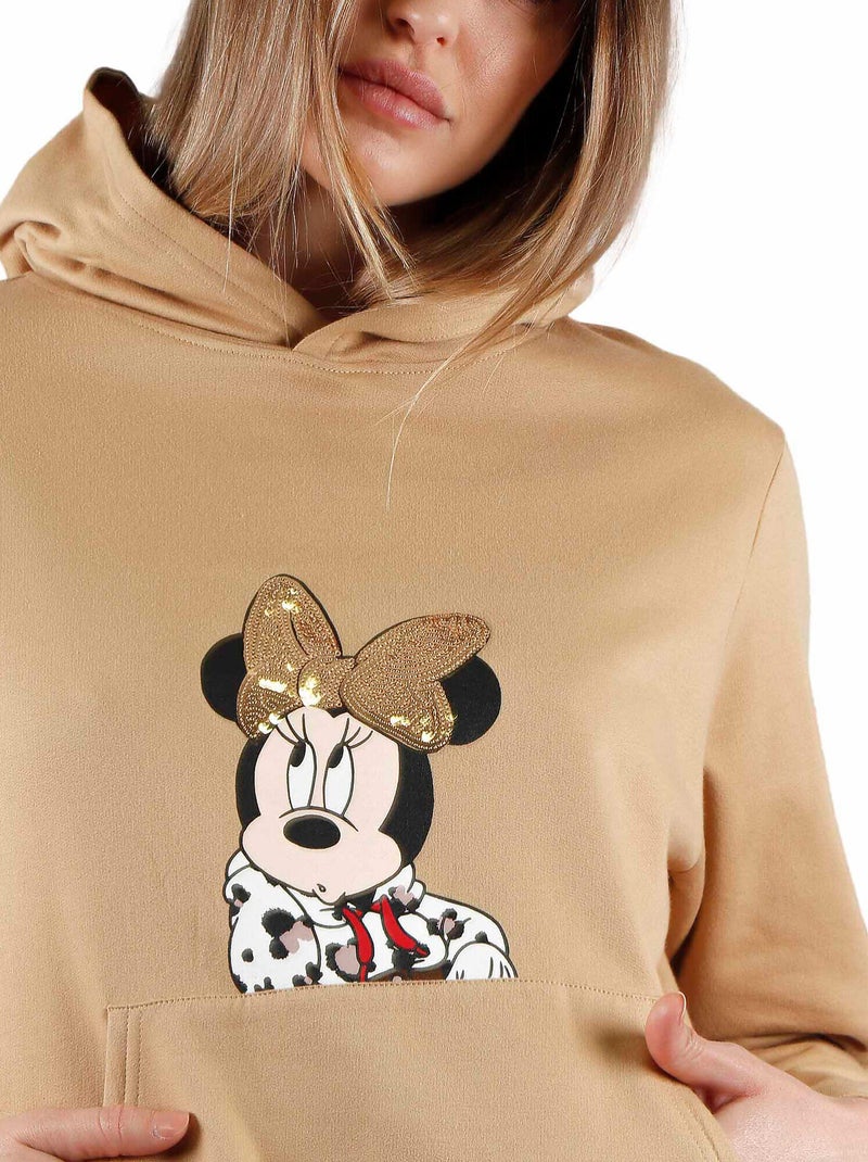 Pyjama outfit broek met capuchon top minnie leopardo disney Bruin - Kiabi