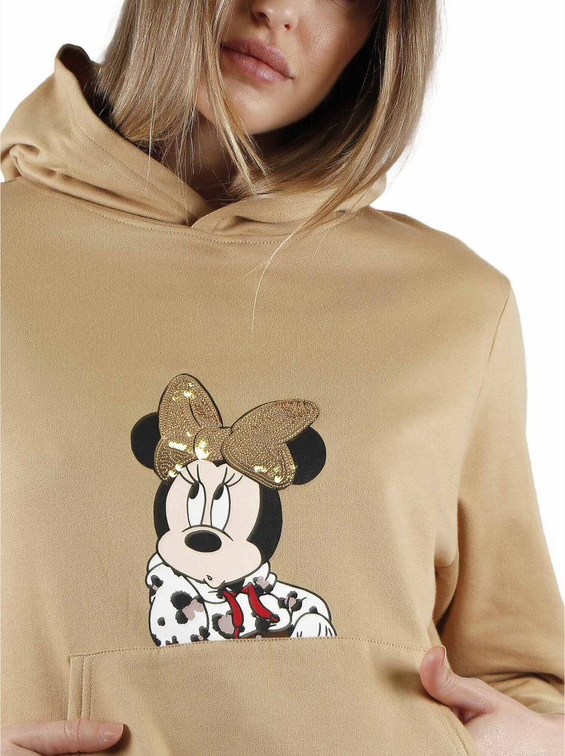 Pyjama outfit broek met capuchon top minnie leopardo disney Bruin - Kiabi