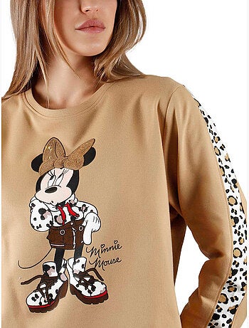 Pyjama outfit broek top lange mouwen minnie leopardo disney