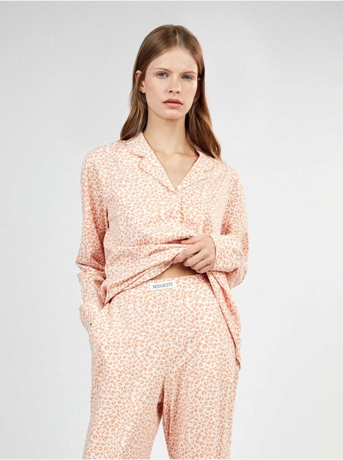 Pyjama overhemd sex and the city dierenprint - Kiabi Pyjama overhemd sex and the city dierenprint - Kiabi