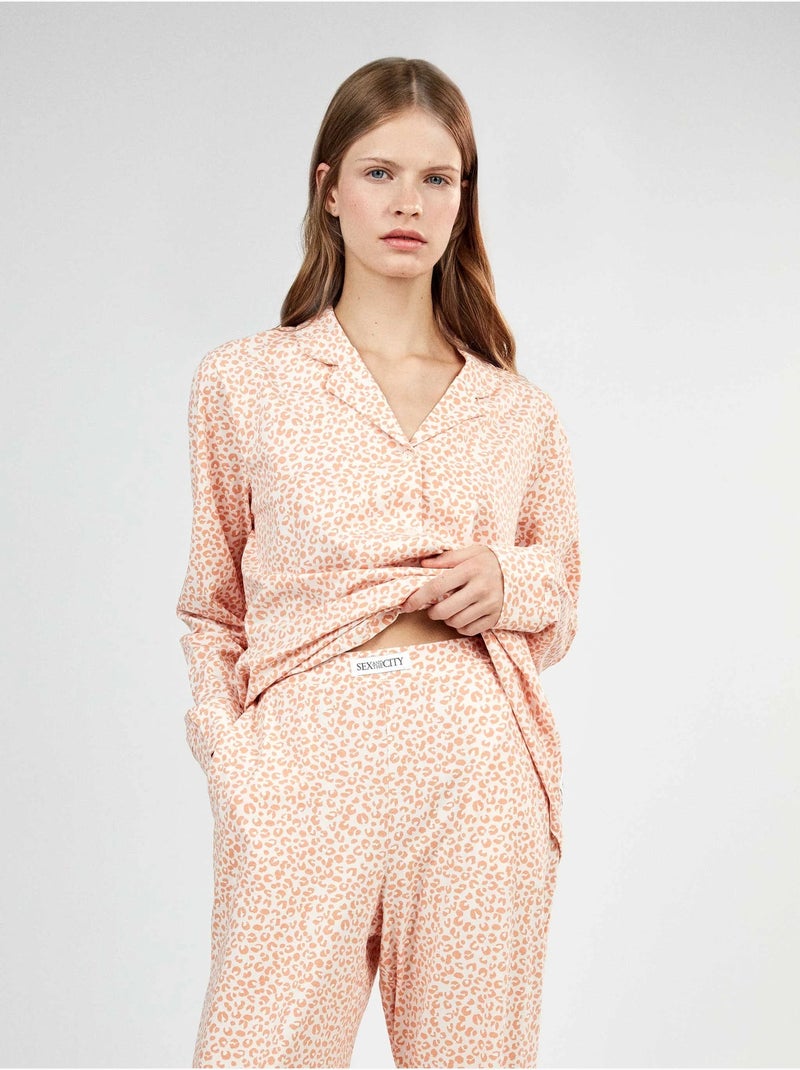 Pyjama overhemd sex and the city dierenprint Multicolor - Kiabi
