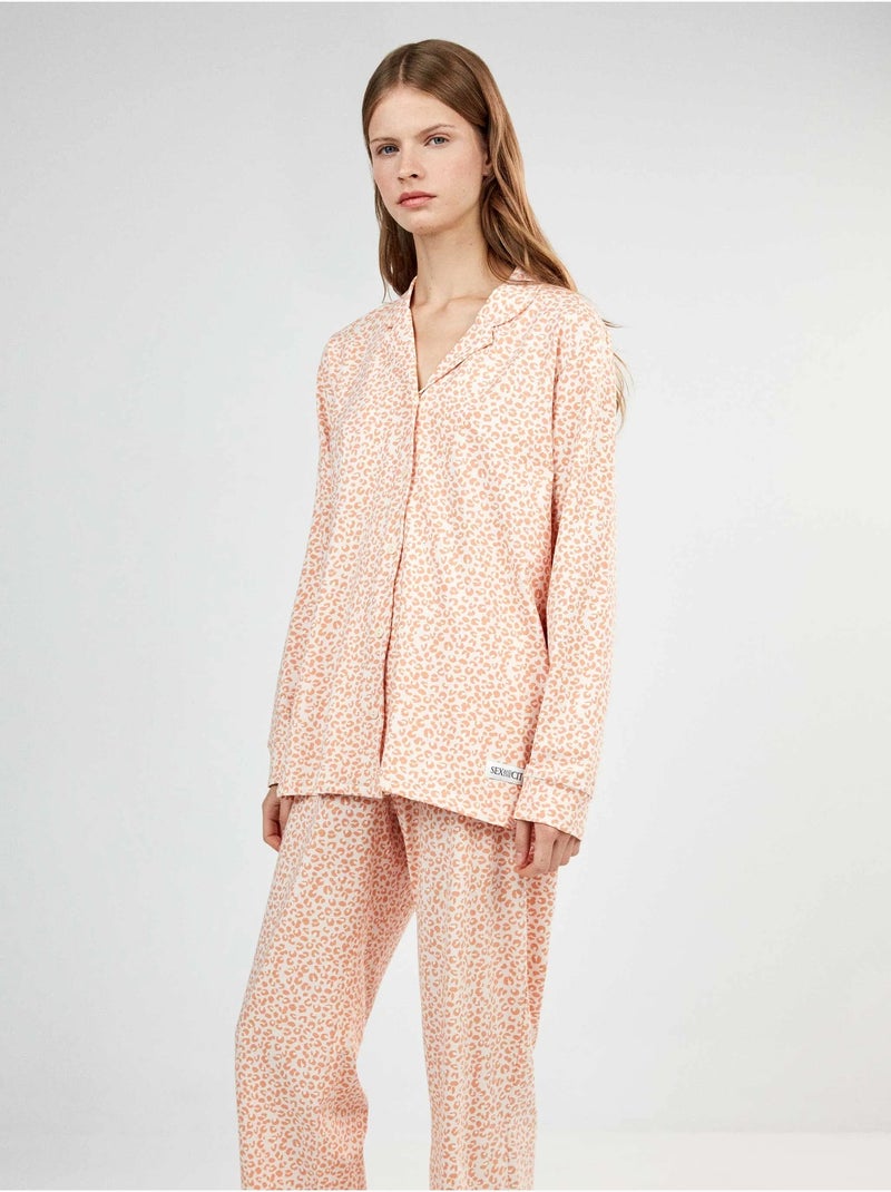 Pyjama overhemd sex and the city dierenprint Multicolor - Kiabi