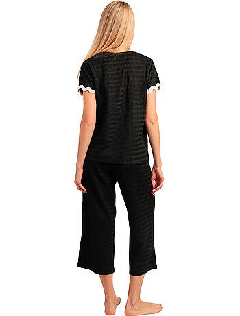 Pyjama palazzo broek t-shirt luxe waves