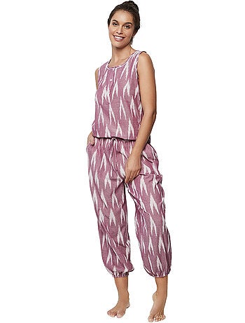 Pyjama pantacourt débardeur homewear p101