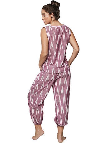 Pyjama pantacourt débardeur homewear p101
