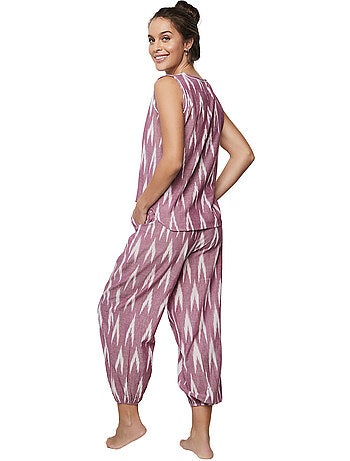 Pyjama pantacourt débardeur homewear p101