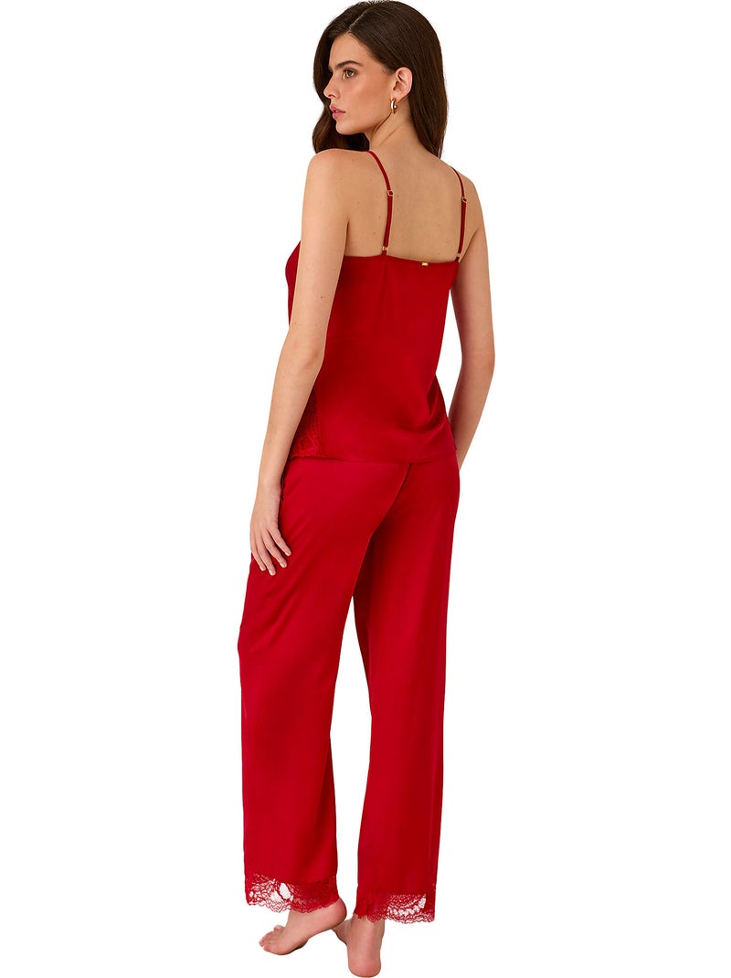 Pyjama pantalon caraco renatta Rouge - Kiabi