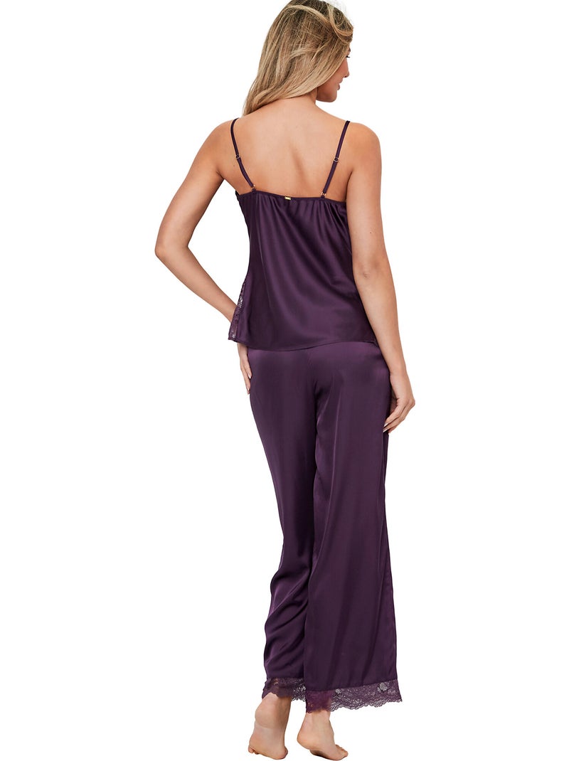 Pyjama pantalon caraco renatta Violet - Kiabi