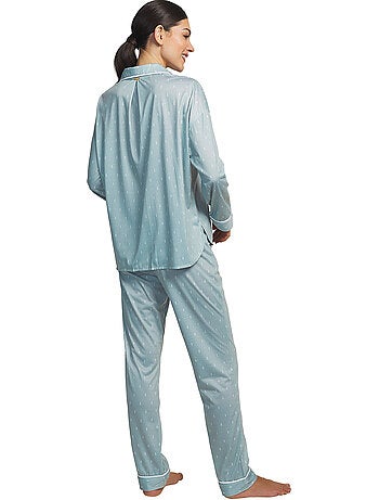 Pyjama pantalon chemise manches longues algodon