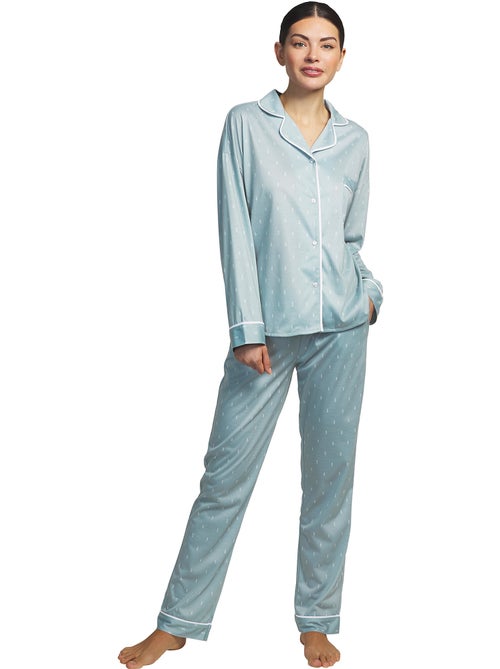 Pyjama pantalon chemise manches longues algodon - Kiabi