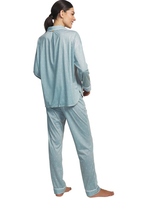 Pyjama pantalon chemise manches longues algodon - Kiabi