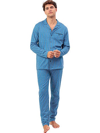 Pyjama pantalon chemise manches longues classic stripes