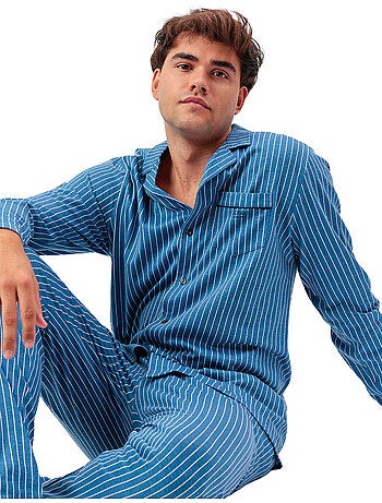 Pyjama pantalon chemise manches longues classic stripes