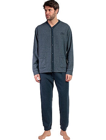 Pyjama pantalon chemise manches longues grigio