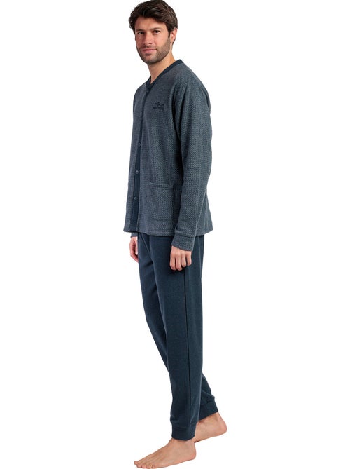 Pyjama pantalon chemise manches longues grigio - Kiabi
