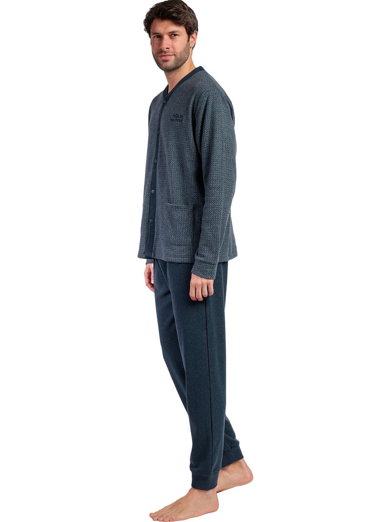 Pyjama pantalon chemise manches longues grigio Gris - Kiabi