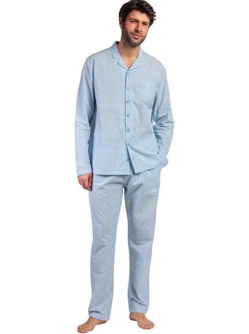 Pyjama pantalon chemise manches longues home compact - Kiabi Pyjama pantalon chemise manches longues home compact - Kiabi