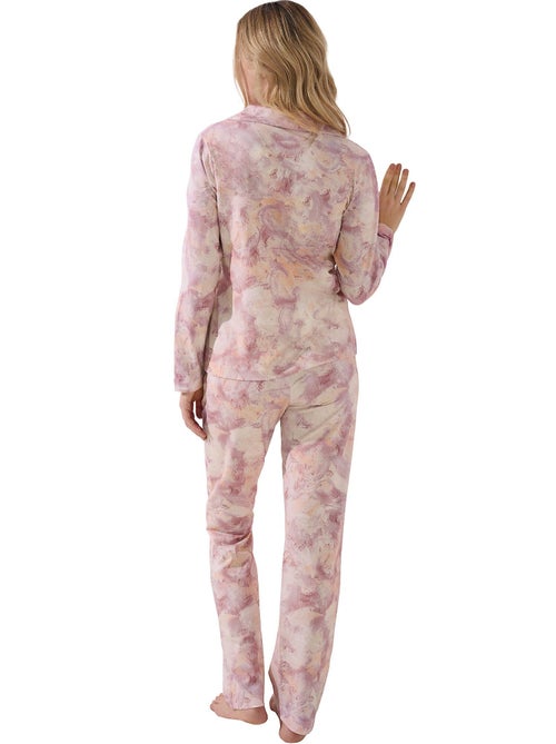 Pyjama pantalon chemise manches longues olena - Kiabi