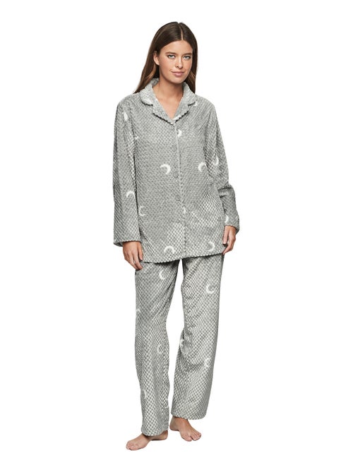Pyjama pantalon chemise manches longues p112 etoile de soir - Kiabi Pyjama pantalon chemise manches longues p112 etoile de soir - Kiabi