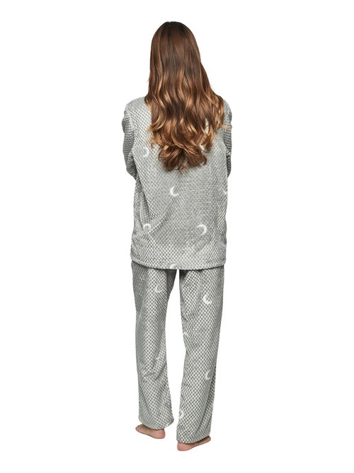 Pyjama pantalon chemise manches longues p112 etoile de soir - Kiabi Pyjama pantalon chemise manches longues p112 etoile de soir - Kiabi