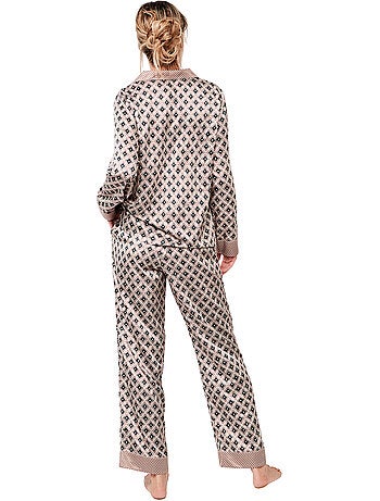 Pyjama pantalon chemise manches longues p116 satin sublime