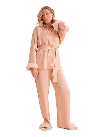 Pyjama pantalon chemise manches longues passion