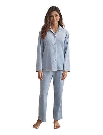 Pyjama pantalon chemise manches longues polarsoft