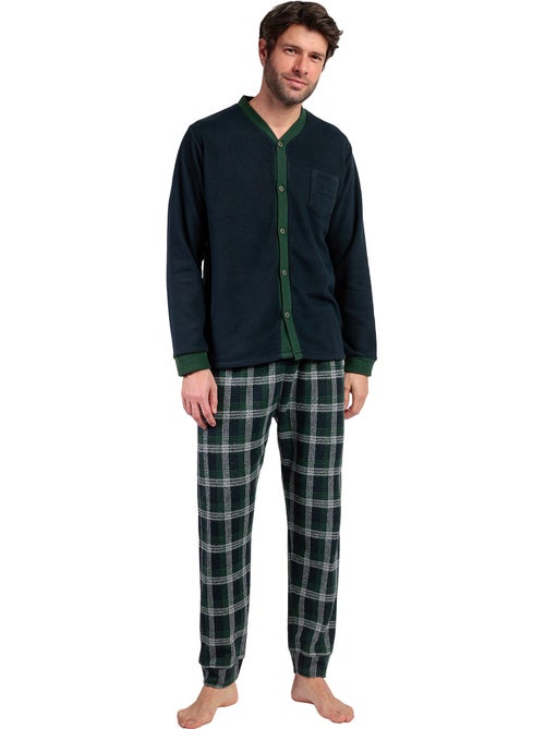 Pyjama pantalon chemise manches longues smeraldo - Kiabi