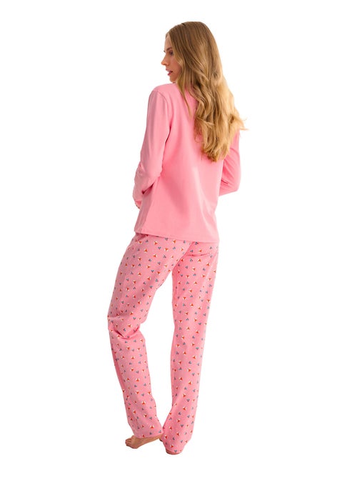 Pyjama pantalon droit top m.longues foxy - Kiabi Pyjama pantalon droit top m.longues foxy - Kiabi
