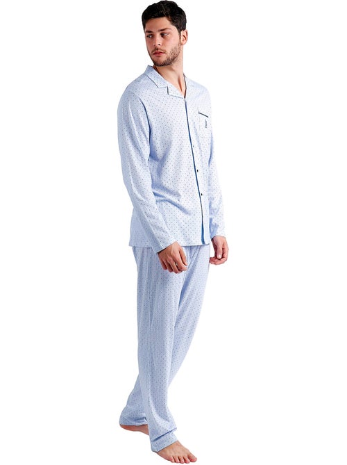 Pyjama pantalon et chemise stripes and dots - Kiabi