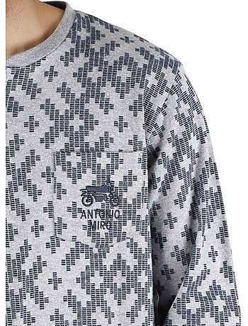 Pyjama pantalon et haut jacquard racing antonio miro