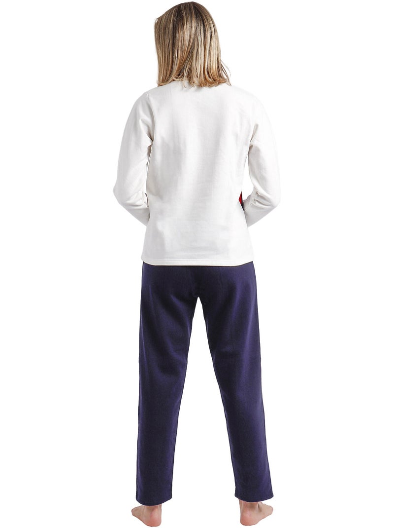 Pyjama pantalon et haut minnie zigzag disney Ecru - Kiabi