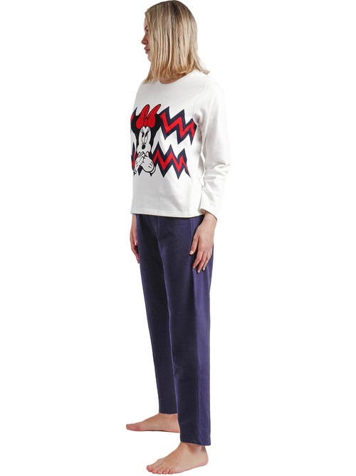 Pyjama pantalon et haut minnie zigzag disney - Kiabi