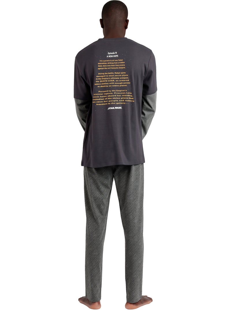 Pyjama pantalon et haut new hope star wars Gris - Kiabi