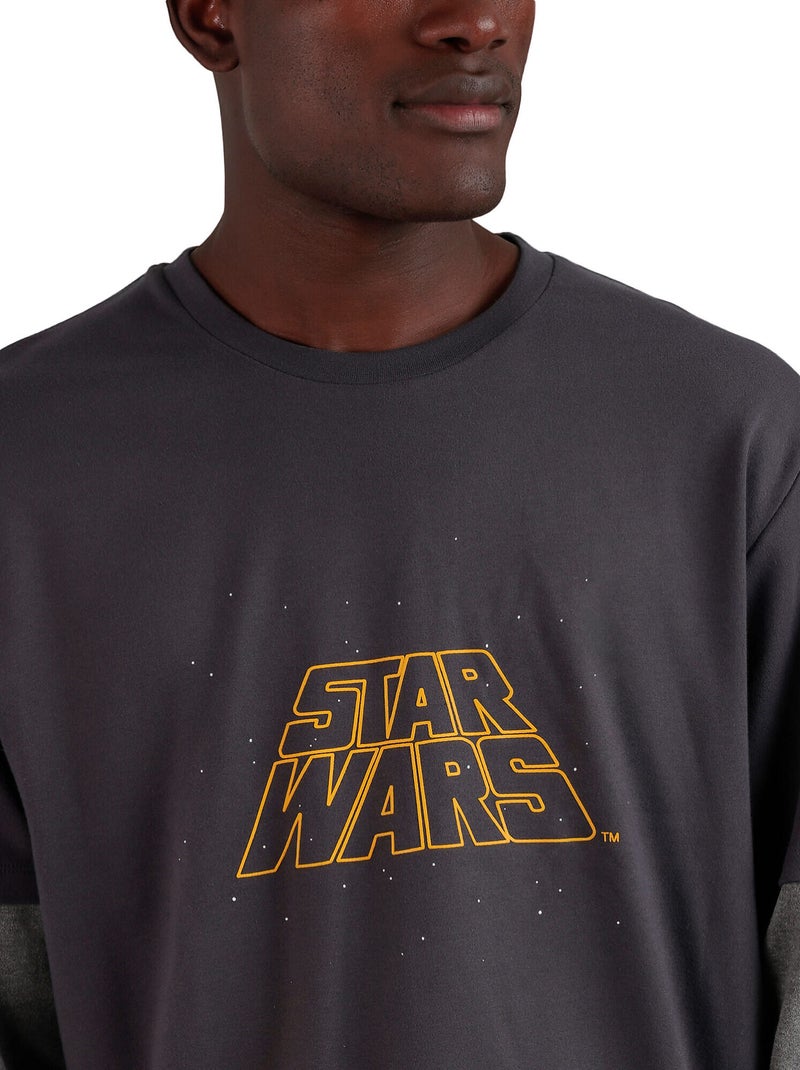 Pyjama pantalon et haut new hope star wars Gris - Kiabi