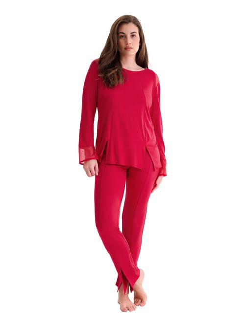 Pyjama pantalon évasé tunique manches longues roxanne - Kiabi Pyjama pantalon évasé tunique manches longues roxanne - Kiabi
