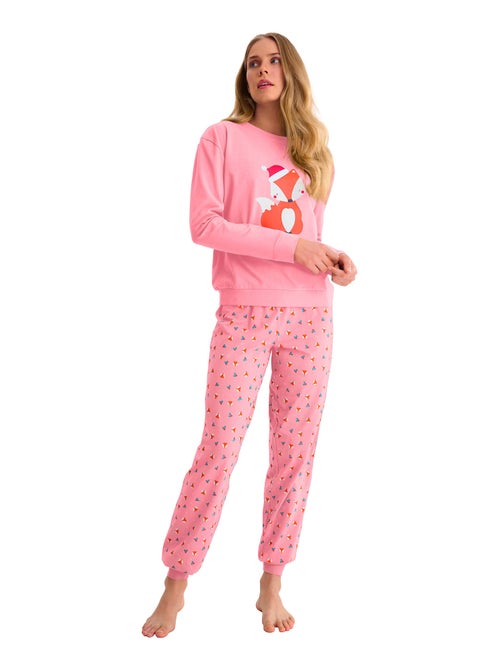 Pyjama pantalon jogger top m.longues foxy - Kiabi Pyjama pantalon jogger top m.longues foxy - Kiabi