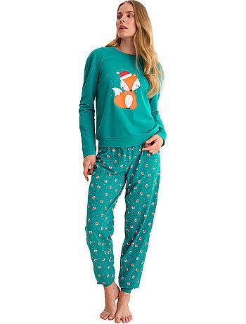 Pyjama pantalon jogger top m.longues foxy