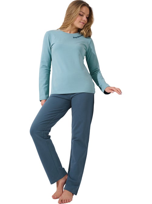 Pyjama pantalon large top manches longues delightful - Kiabi