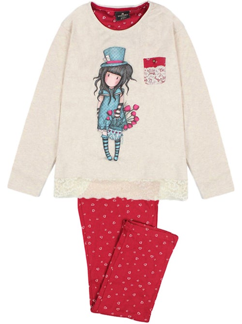 Pyjama pantalon manches longues the hatter ivoire - Kiabi Pyjama pantalon manches longues the hatter ivoire - Kiabi