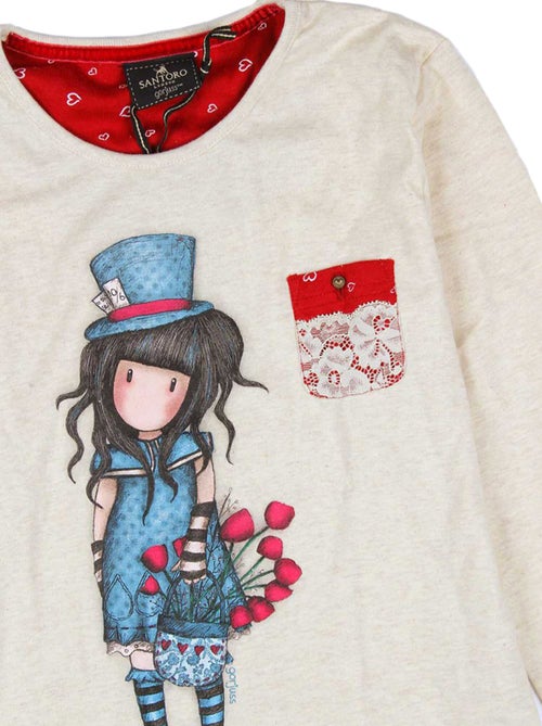 Pyjama pantalon manches longues the hatter ivoire - Kiabi Pyjama pantalon manches longues the hatter ivoire - Kiabi