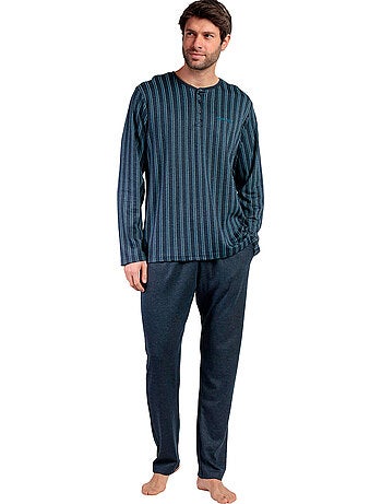 Pyjama pantalon polo manches longues italic