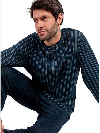 Pyjama pantalon polo manches longues italic