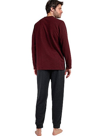 Pyjama pantalon polo manches longues royals