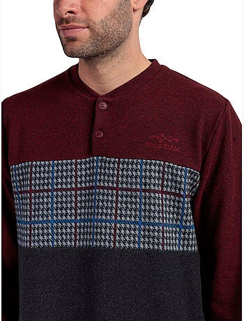 Pyjama pantalon polo manches longues royals