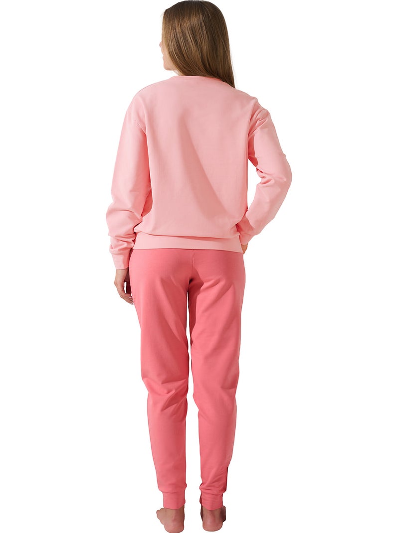 Pyjama pantalon resserré top manches longues delightful Rose - Kiabi