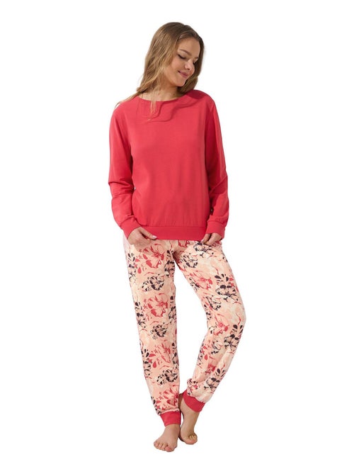 Pyjama pantalon resserré top manches longues ocean - Kiabi Pyjama pantalon resserré top manches longues ocean - Kiabi