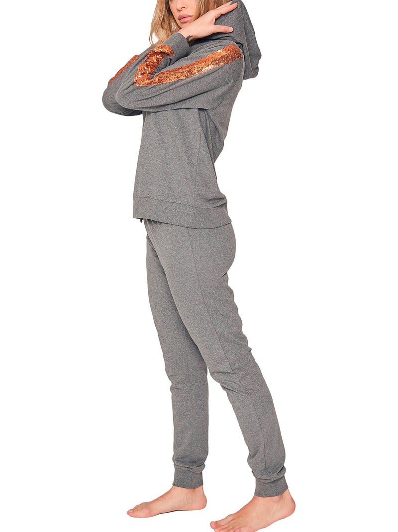 Pyjama pantalon sweat capuche bright Gris - Kiabi