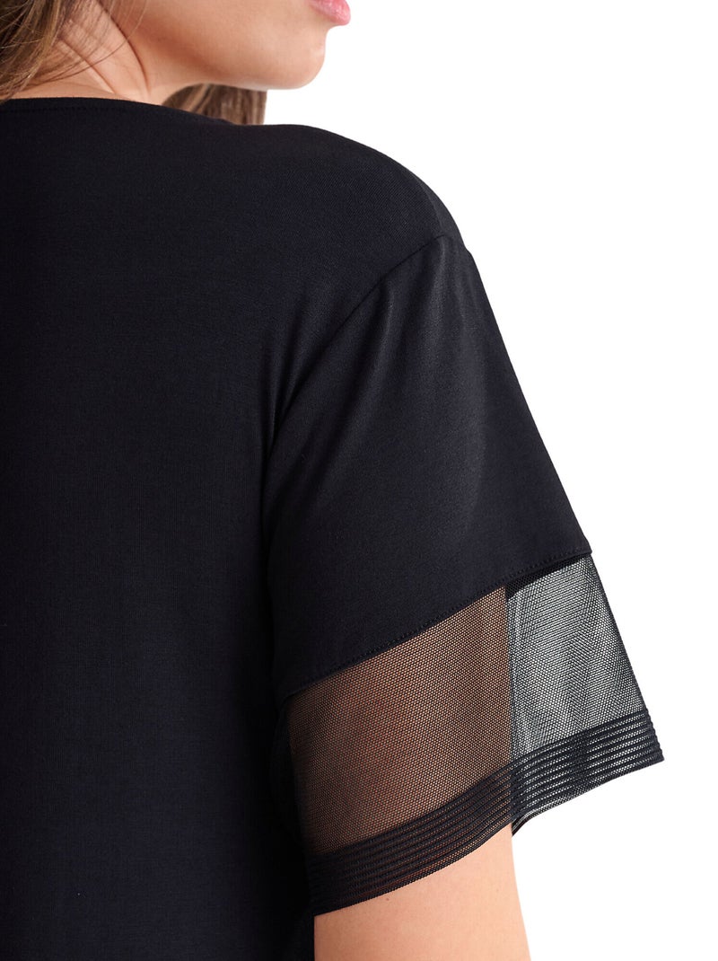 Pyjama pantalon t-shirt sia Noir - Kiabi