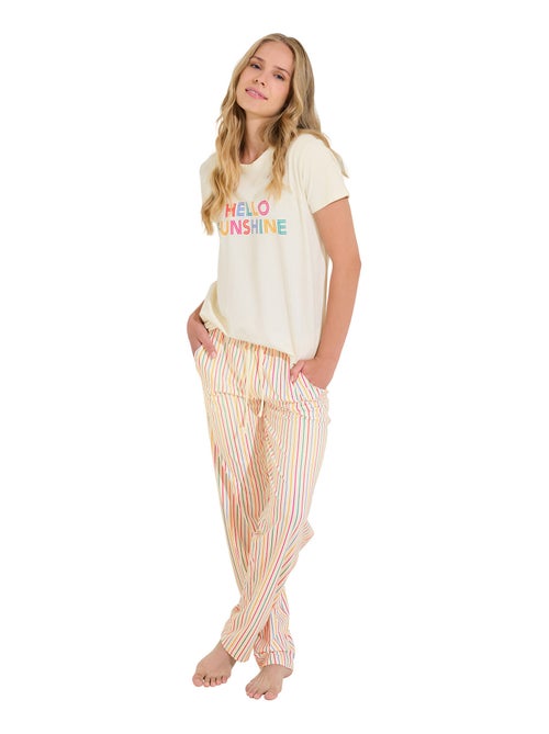 Pyjama pantalon t-shirt summer - Kiabi Pyjama pantalon t-shirt summer - Kiabi